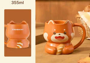 مجموعة Starbucks Fall Collection بتصاميم الدب والألوان الخريفية.