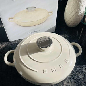 SMEG Enamel Pot 24CM Household Stew Pot Stew Pot 26cm.