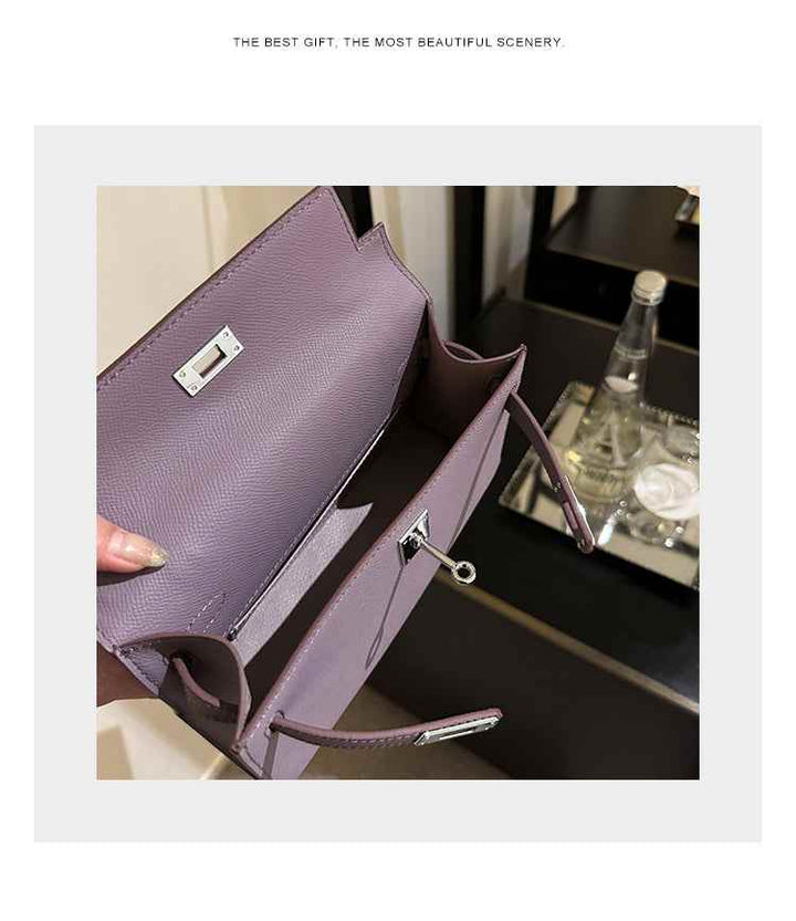 Racechoice Crossbody Bag Premium Purple Bag Women's Wide Strap Generation Kelly Bag One Shoulder Armpit Bag