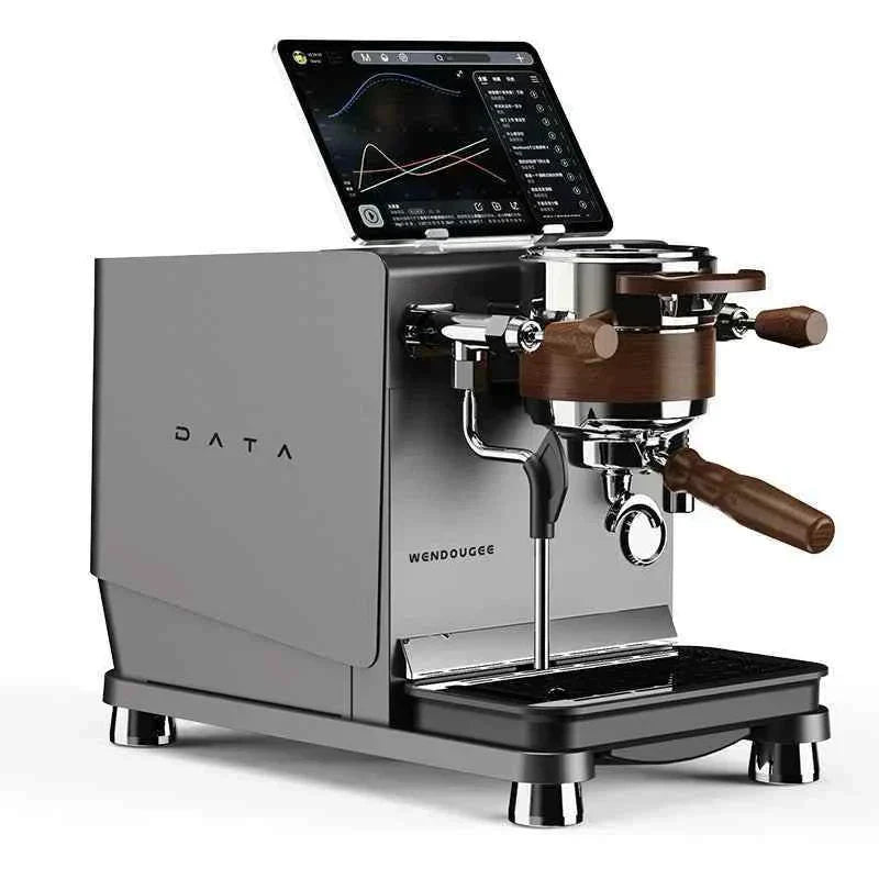 ماكينة قهوة Wendougee Data S BK | تصريف المياه يدويا أو التوصيل المباشر نصف أوتوماتيك احترافية ☕.