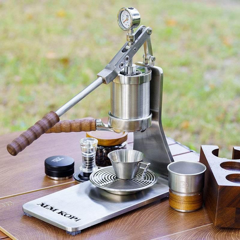 ماكينة Aleman Espresso 2 يدوية احترافية بضغط متغير.
