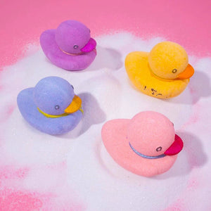 4 Amazon cross-border children's bath balls, bath salt balls, multi-bubble bath, cute duck special-shaped bath ball set box