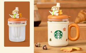 مجموعة Starbucks Fall Collection بتصاميم الدب والألوان الخريفية.
