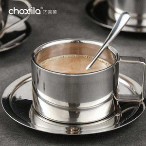 Choxila stainless steel coffee mug.