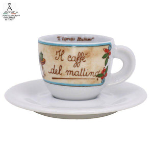 طقم أكواب قهوة Espresso إيطالي من d'AnCap بتصاميم كلاسيكية.