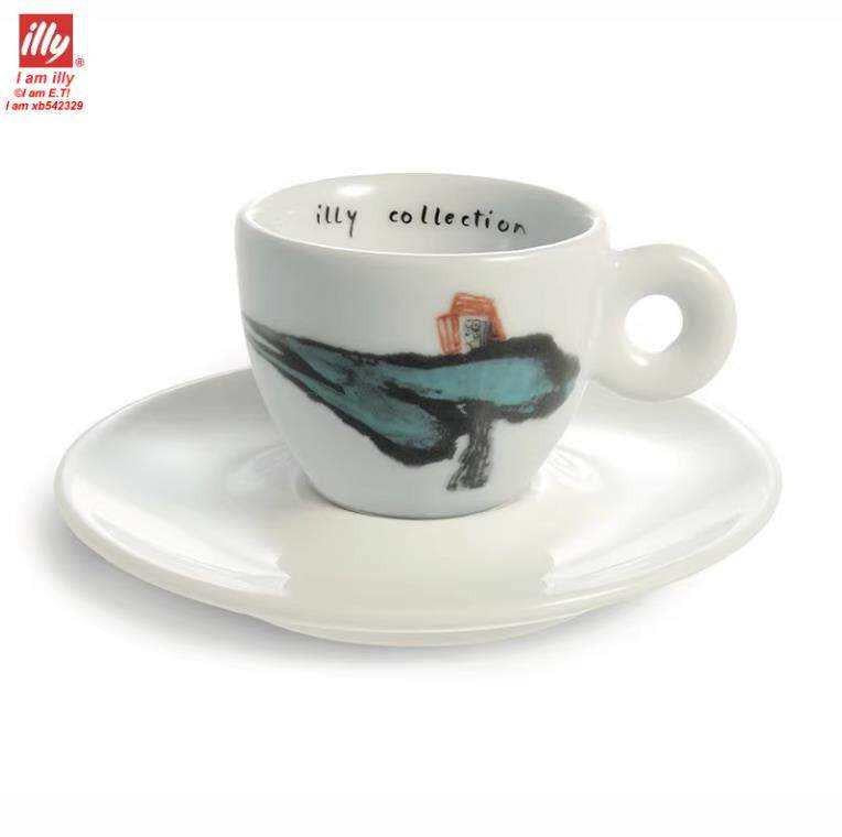 طقم أكواب Espresso من illy collection برسومات فنية.