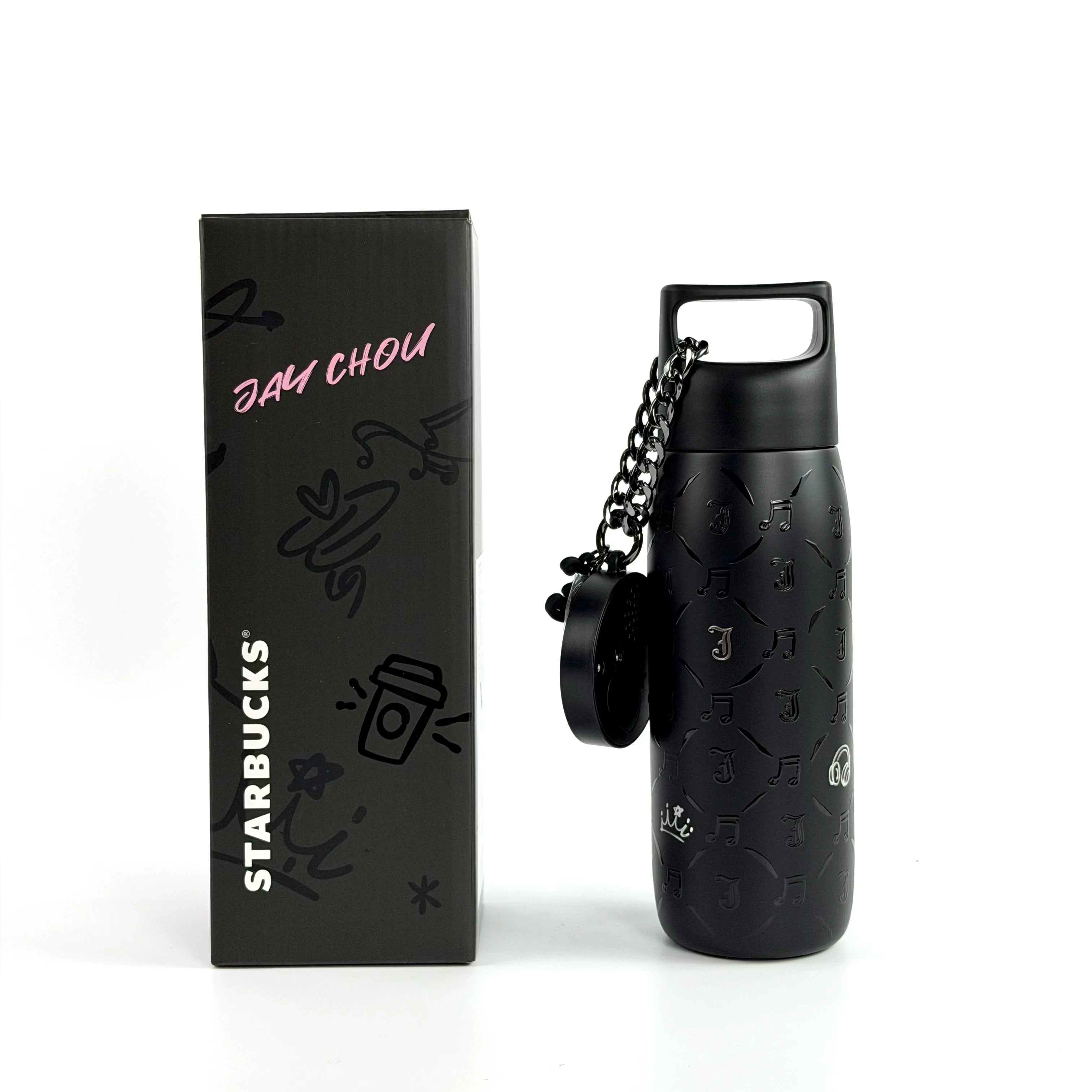 Starbucks Cup 2026 Coffee Overture JAY Jay Chou Collaboration Musical Note Print Handle Stainless Steel Insulated Cup