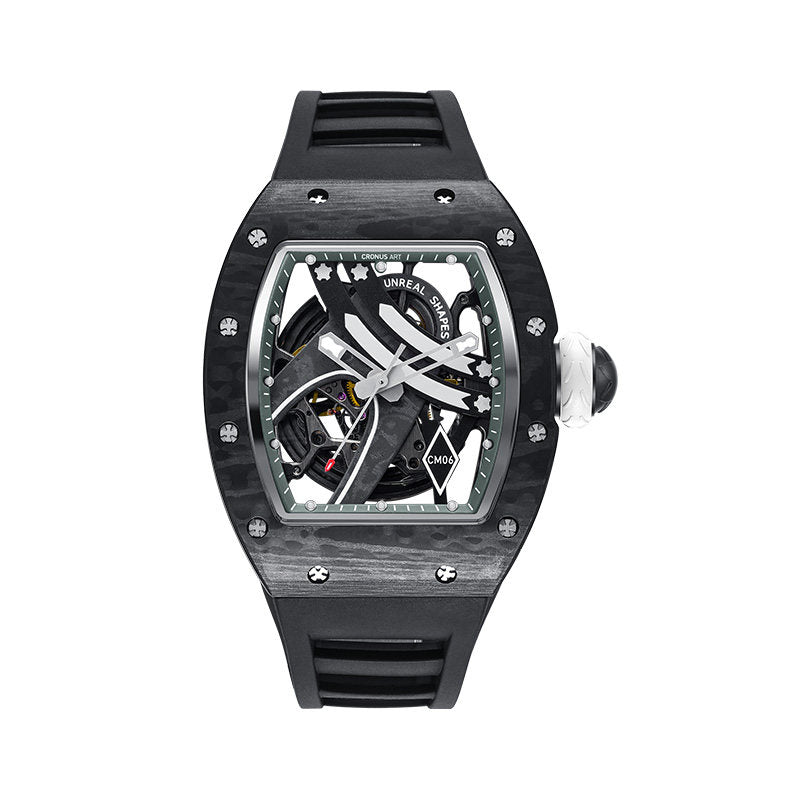 ساعة CronusArt CM06 بهيكل Carbon Fiber وتصميم Neon Pink