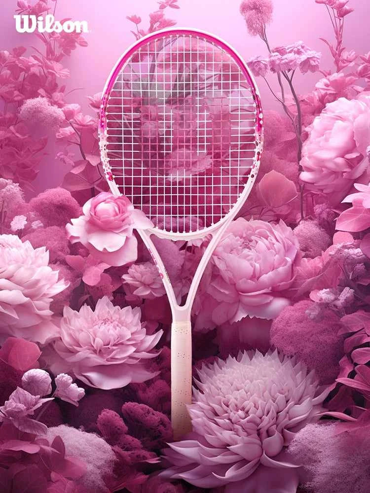 Wilson مضرب تنس رسمي كربون كامل إصدار محدود للكبار احترافي لجميع المواسم | Wilson Tennis Racket.