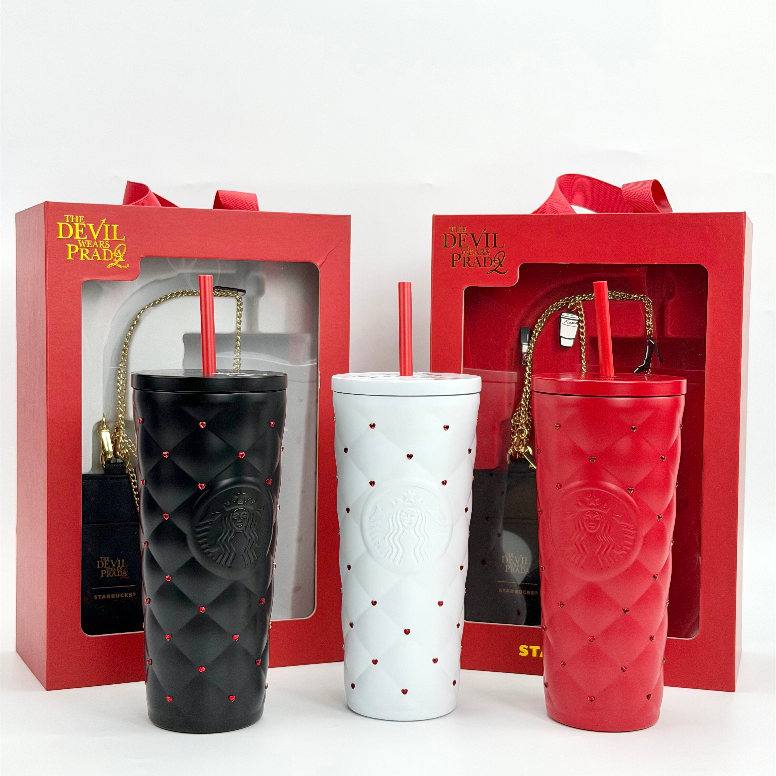 كوب Starbucks Tumbler مع حامل بطاقات هدية فاخرة
