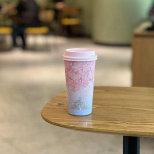 Starbucks Cup 2025 Cherry Blossom Spring Bloom Pink Girl's Heart Cold Glass Stainless Steel Straw Insulated Water Cup.