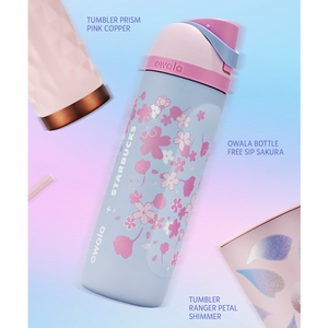 زمزمية Owala x Starbucks بتصميم Sakura الوردي المميز.