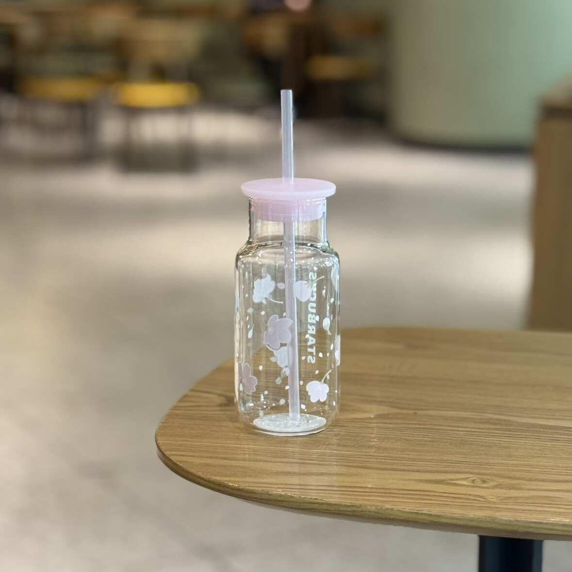 Starbucks Cup 2025 Cherry Blossom Spring Bloom Pink High Value Mark Glass Straw Stainless Steel Insulated Water Cup.