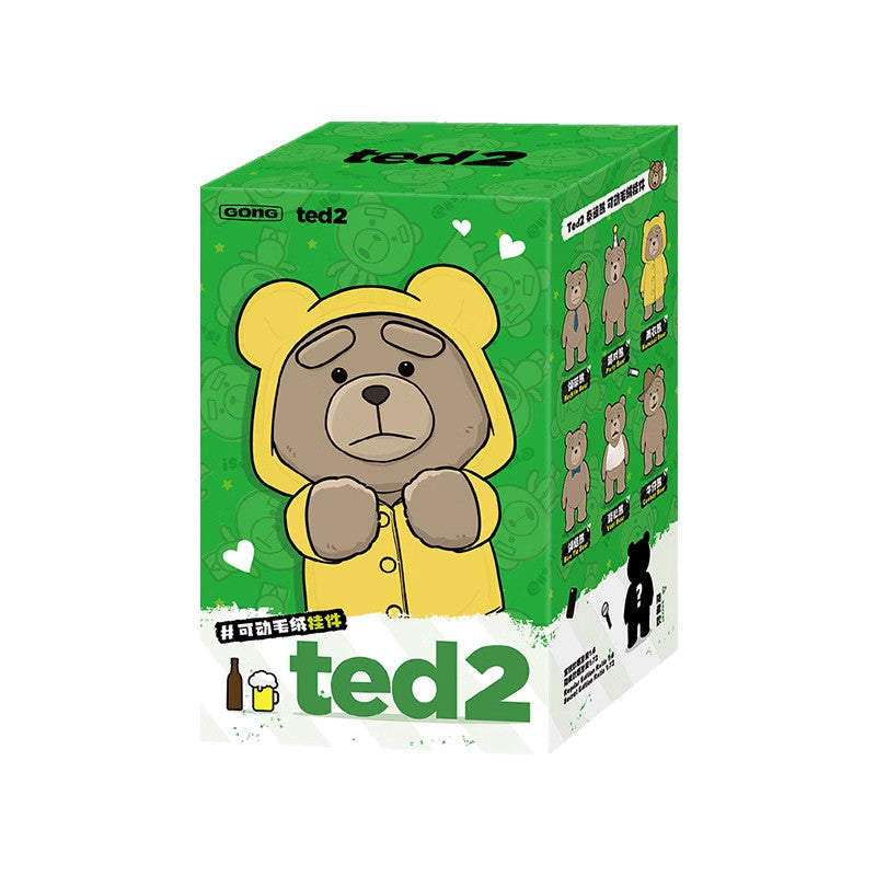 POPMART Genuine Resonance Ted2 Teddy Bear Plush Pendant Blind Box Action Figure Ornament