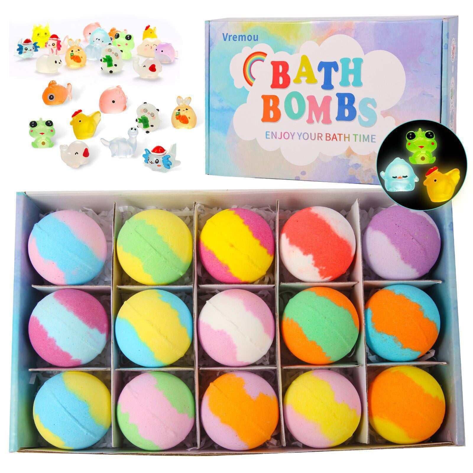 Bath Bombs With Bath Toys Inside | كرات ملح الاستحمام الفوارة للأطفال.