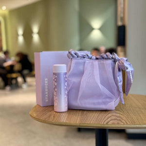 Starbucks cup 2026 spring new product Twilight cherry blossom series high-value glass straw stainless steel thermos cup.