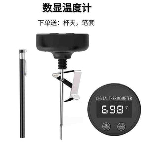 مقياس حرارة Digital Thermometer للقهوة والحليب أسود.