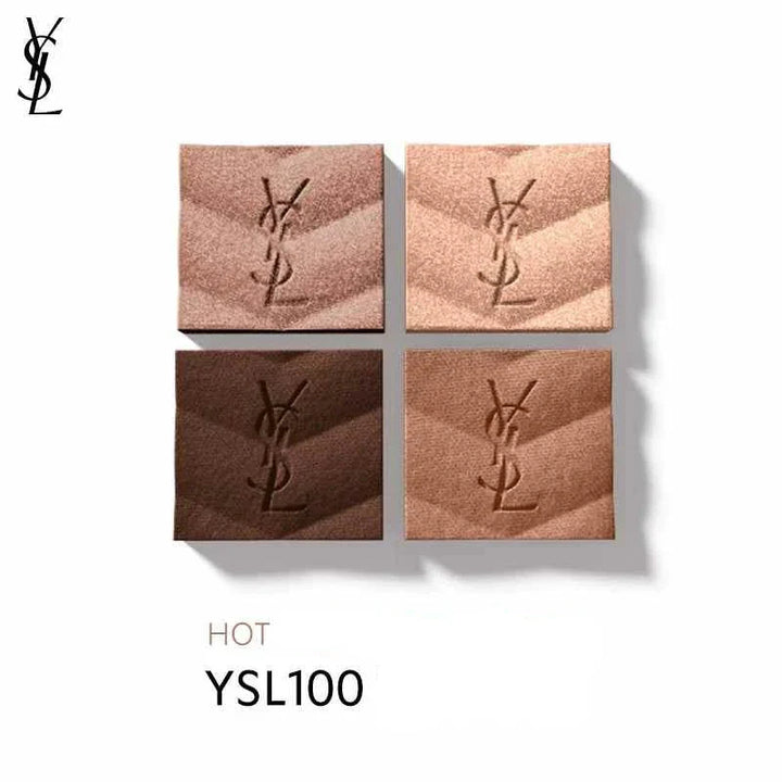 YSL Couture Color Eyeshadow palette with four shimmering warm and neutral shades embossed with YSL logo