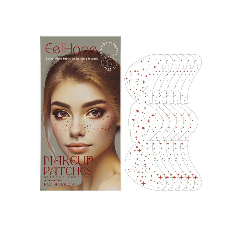 Taylor Swift Makeup Patches red star-shaped face decals for a sparkling, bold look