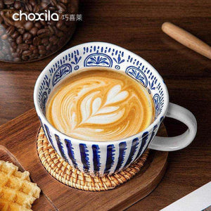 choxila coffee mug hand painted ceramic.