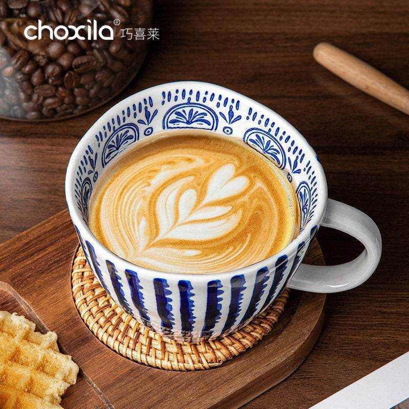choxila coffee mug hand painted ceramic.