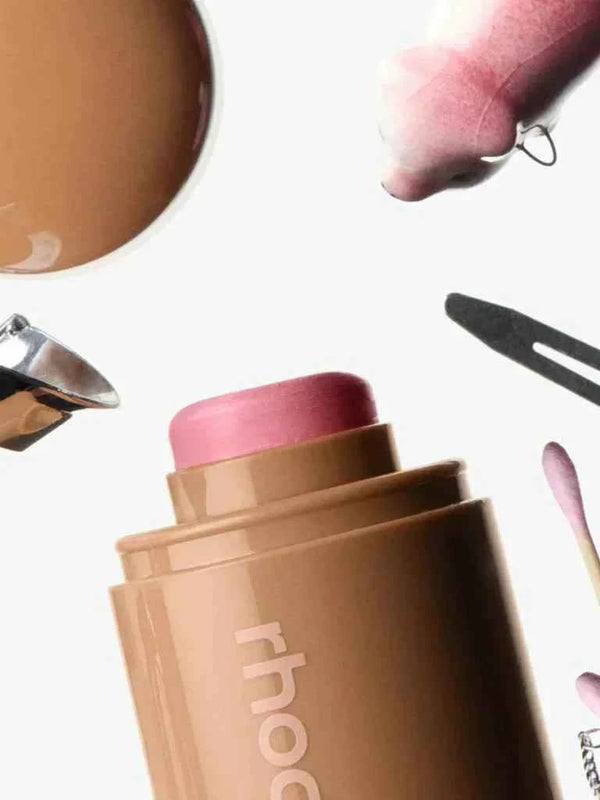 Rhode Pocket Blush Stick creamy blush and lip stick in compact packaging for natural, long-lasting color.
