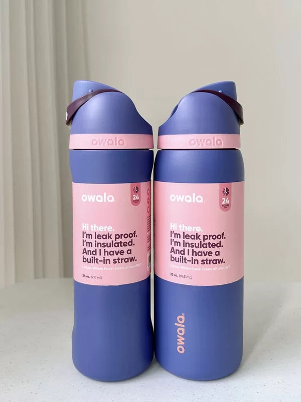 American version original Owala new thermos cup FreeSip double drink lid sports water cup large capacity straw cup handheld