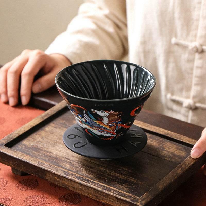 قمع تقطير Hario V60 سيراميك إصدار خاص - أسود.