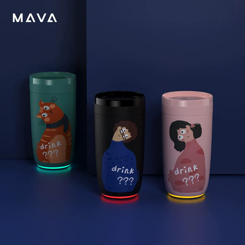 Little Water Monster Smart Water Cup 55 Degree Cooling Cup Display Temperature Black Technology Portable Summer Male and Female Student Office