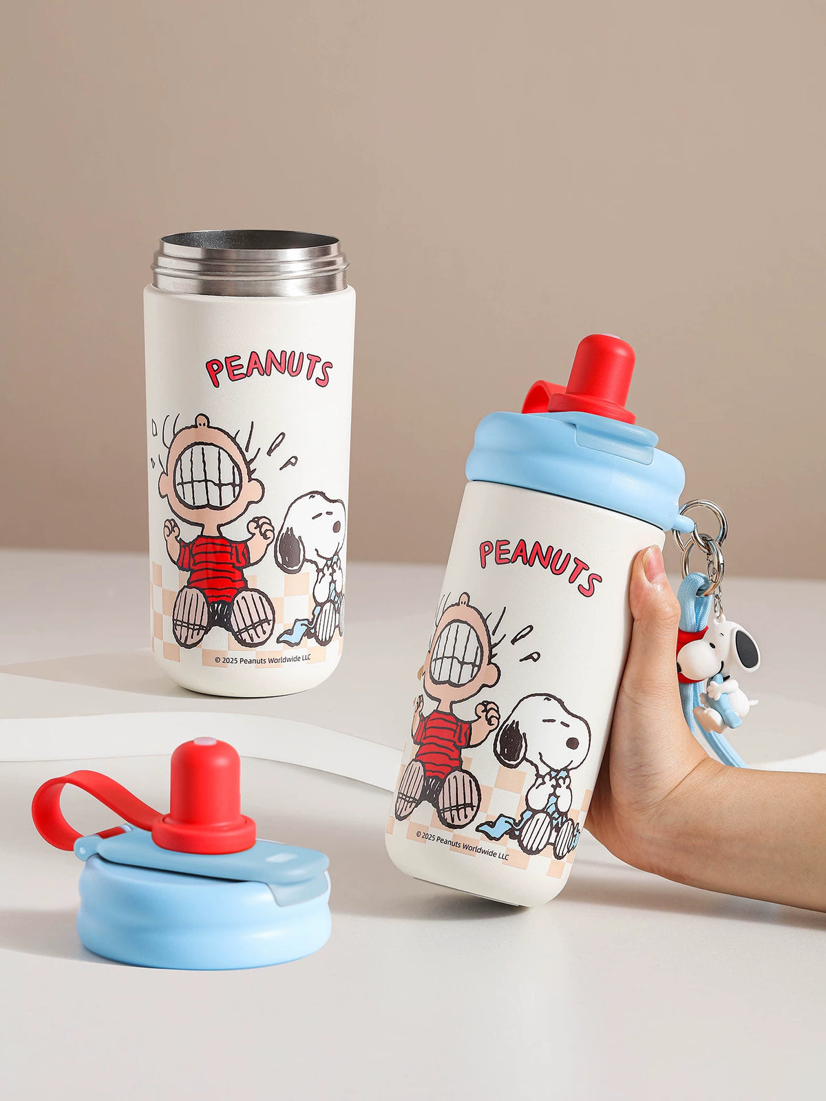 OCE Flower Tea Cup, Women's Ice Cup, Insulated Cup, Snoopy Cartoon 316 Water Cup, Large Capacity Insulated Straw Cup