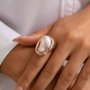 خاتم نسائي بتصميم Baroque Pearl عتيق وألوان متعددة.