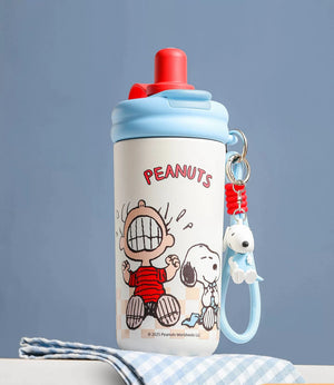 OCE Flower Tea Cup, Women's Ice Cup, Insulated Cup, Snoopy Cartoon 316 Water Cup, Large Capacity Insulated Straw Cup