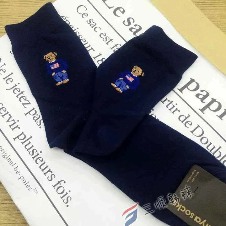 شرابات Bear سوداء بتصميم دب كاجوال تجمع بين الراحة والأناقة للارتداء اليومي والرياضي