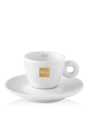 طقم فناجين إسبريسو illy Coffee Cup Heritage Series | 6 أكواب + 6 صحون مع علبة هدايا.