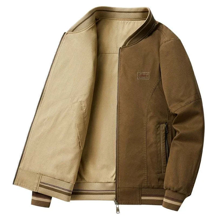جاكيت لونين رجالي بعزل قطن خفيف وتصميم كانفاس عملي وأنيق متعدد الاستخدامات