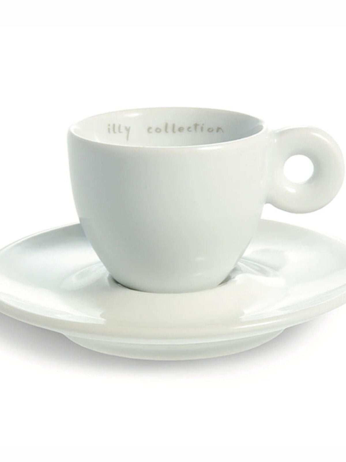 طقم أكواب Espresso من illy بتصميم Art Collection أبيض.