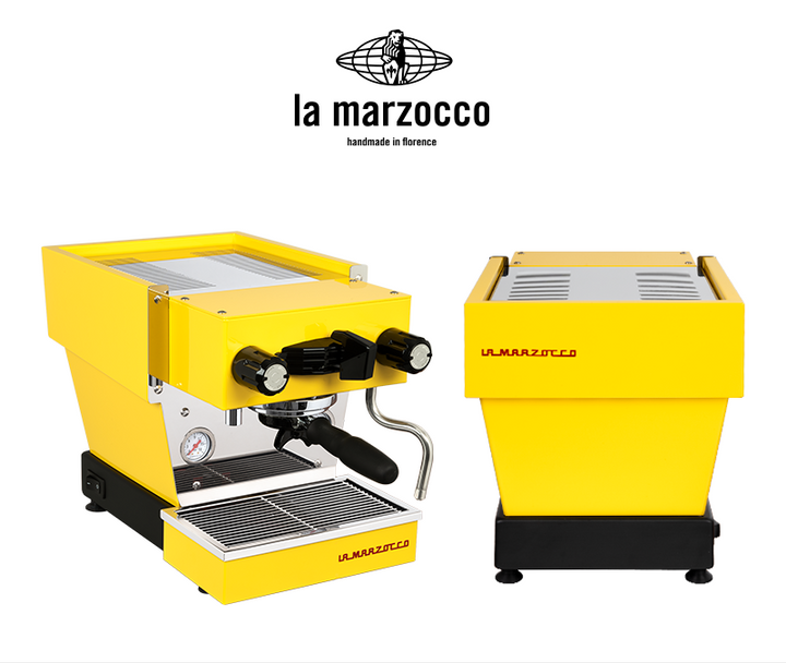 ماكينة قهوة La Marzocco Linea Micra إسبريسو منزلية صفراء صغيرة الحجم وأنيقة عالية الأداء