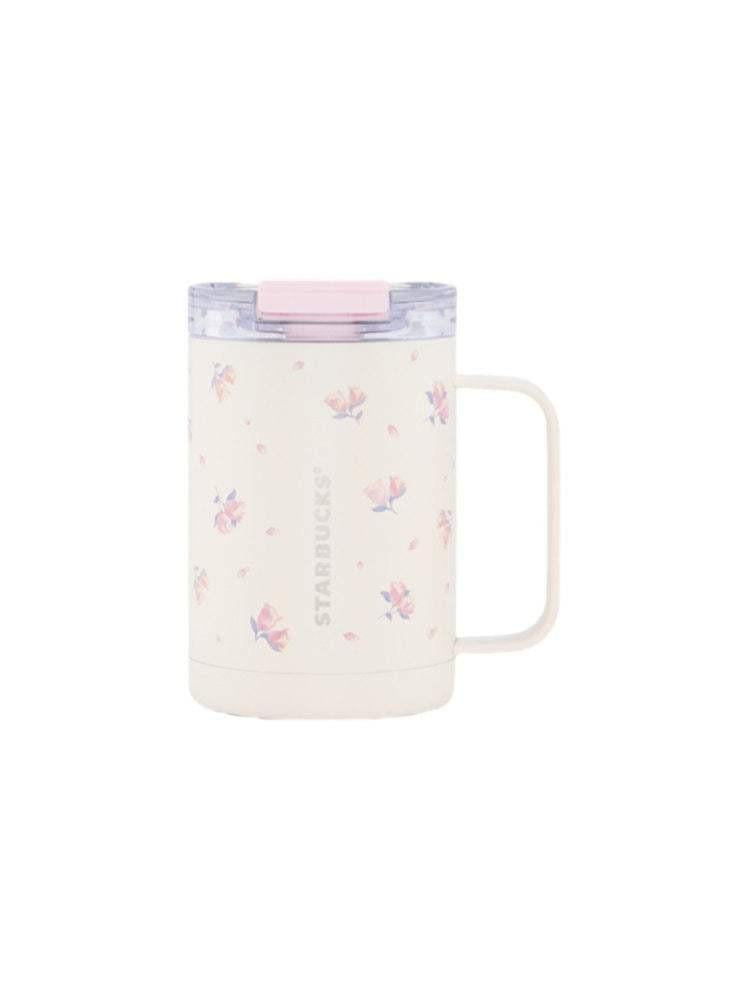 Starbucks Cup 2025 Garden Dance Fresh Handle Portable Office Home Stainless Steel Double Spout Tabletop Cup.
