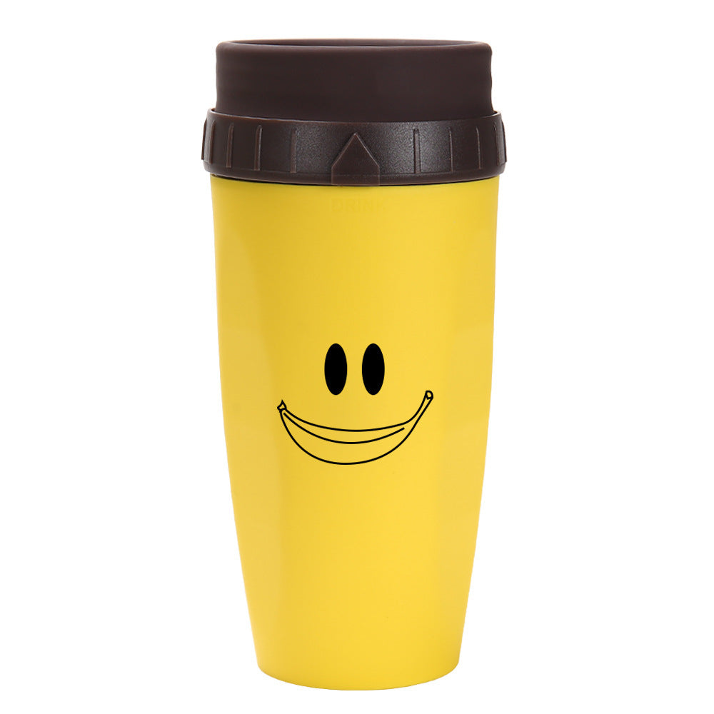 Cross-border explosive French lidless twist cup Neolid handy straw cup children's student portable creative plastic cup