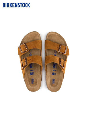 BIRKENSTOCK  Arizona double-buckle slippers.