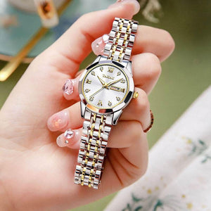 ساعة يد TAXAU نسائية فاخرة Diamond Dial ضد الماء.