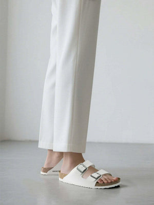 BIRKENSTOCK  Arizona double-buckle slippers.