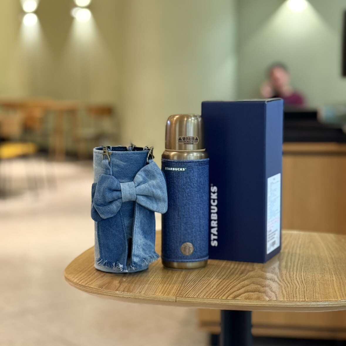 Starbucks Cup Denim Mark Accompanying Stainless Steel.