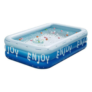 مسبح Inflatable Pool عائلي مع مظلة Sunshade ونفخ تلقائي.
