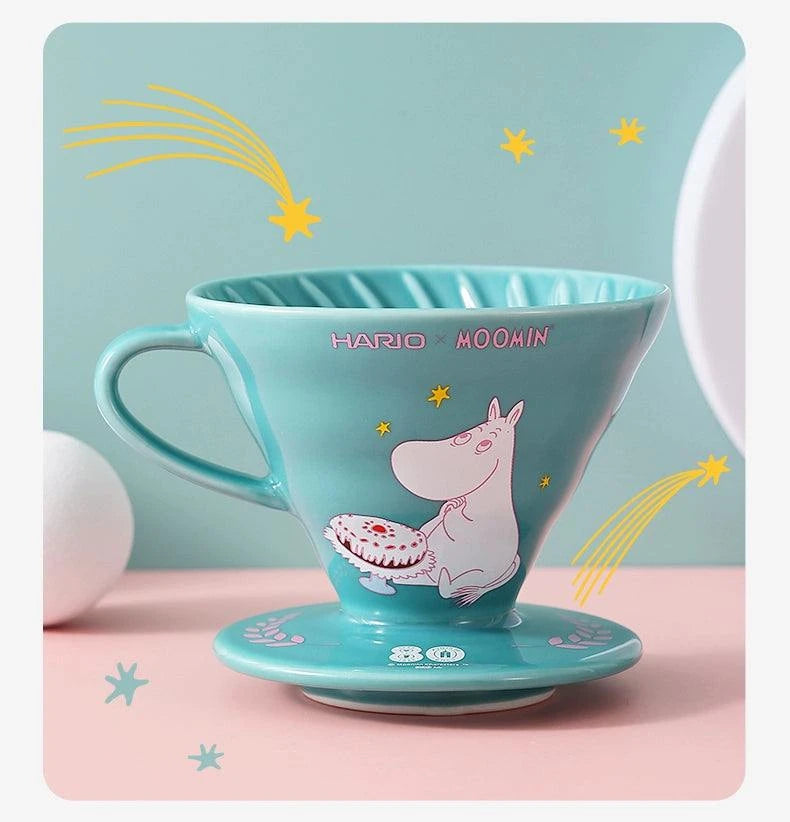 HARIO Moomin Co-branded Hand Crank Grinder Gift Box V60 Filter Cup.