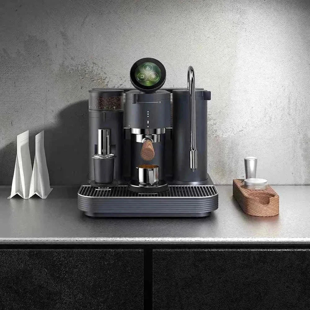 ماكينة Meraki Espresso ذكية مع مطحنة Timemore مدمجة.