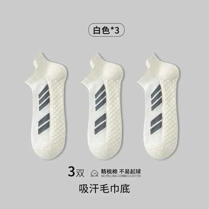 جوارب رياضية رجالية قطنية سميكة لامتصاص العرق مقاومة للرائحة لأداء احترافي في الركض وكرة السلة