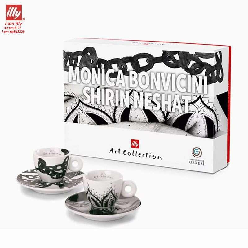 طقم فناجين Espresso من illy Art Collection بتصاميم فنية.