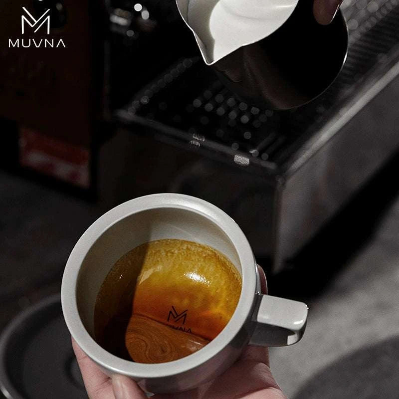 MUVNA Ceramic Latte Cup Embossed Art.