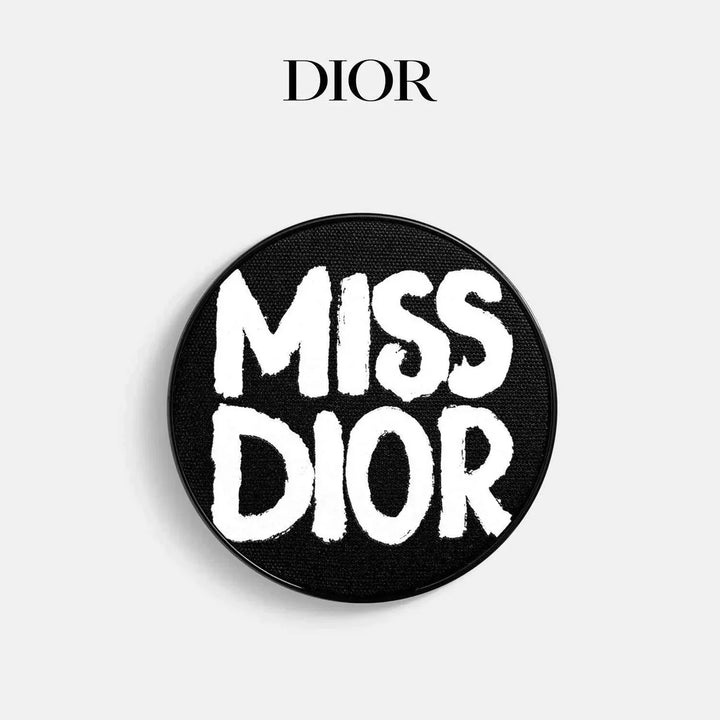 Dior Miss Dior limited edition Fall 2025 makeup collection compact with bold white lettering on black background.